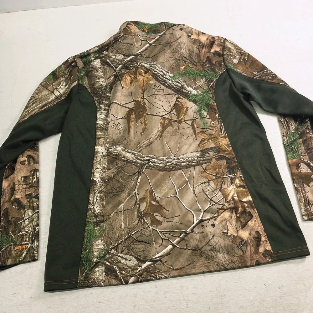 Habit Techshell Lite Scent Fleece Lined Pullover‎ Men's Sz L Realtree Xtra Camo